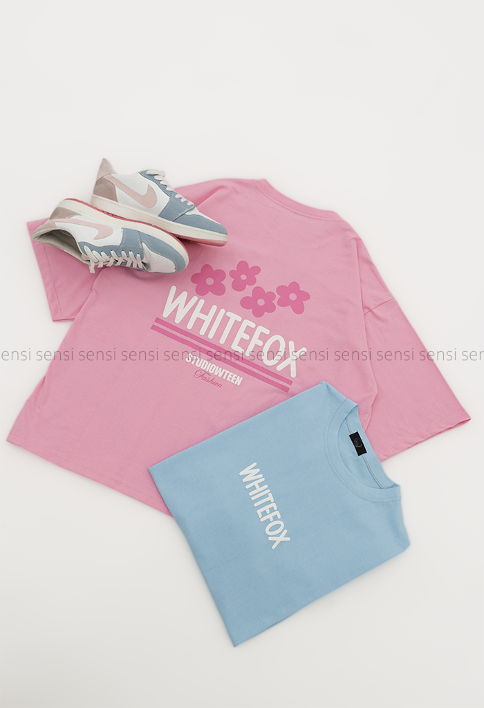 تیشرت باکسی چاپیwhite-foxکد1006300